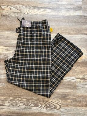 Stafford Regular Fit Charcoal Heather Plaid Sleep Pant XL NWT